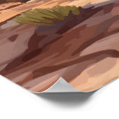 石化された森林国立公園アリゾナ砂漠 ポスター (角)