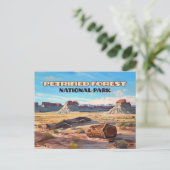 石化された森林国立公園アリゾナ砂漠 ポストカード (スタンド正面)