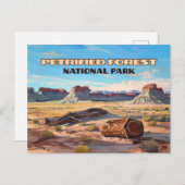 石化された森林国立公園アリゾナ砂漠 ポストカード (正面/裏面)