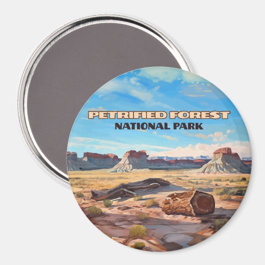 石化された森林国立公園アリゾナ砂漠 マグネット (正面/裏面)