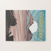 石化された森林国立公園イラストレーション旅行 ジグソーパズル (横)