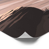 石化された森林国立公園イラストレーション旅行 ポスター (角)