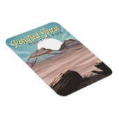 石化された森林国立公園イラストレーション旅行 マグネット (右側)