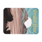 石化された森林国立公園イラストレーション旅行 マグネット (横)