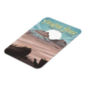 石化された森林国立公園イラストレーション旅行 マグネット (左側)