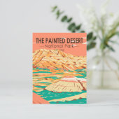 石化された森林国立公園ザ絵を描デザデザート ポストカード (スタンド正面)