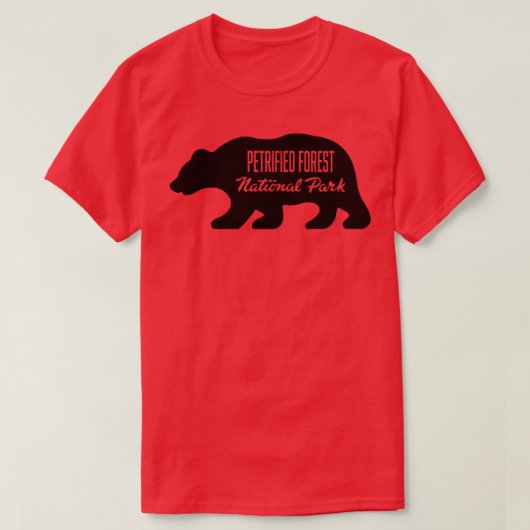 石化された森林国立公園ベアブラック Tシャツ (デザイン正面)