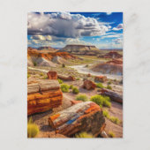 石化された森林国立公園絵を描砂漠 ポストカード (正面)