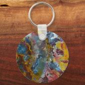 石化した木の質感 キーホルダー (正面)