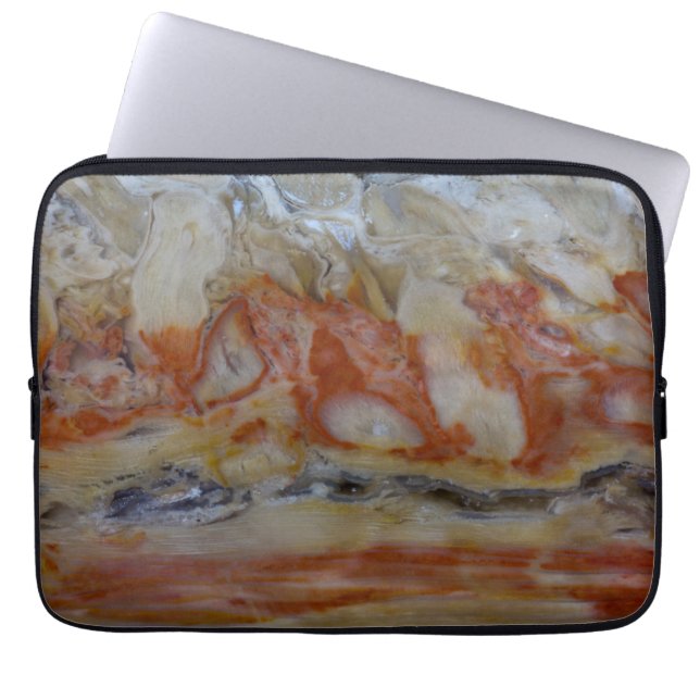 石化した木を閉じる ラップトップスリーブ (正面)