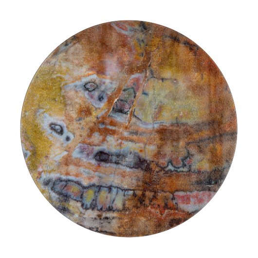 石化した木茶色 カッティングボード (正面)