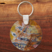 石化した木茶色 キーホルダー (正面)