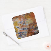 石化した木茶色 スクエアシール (封筒)