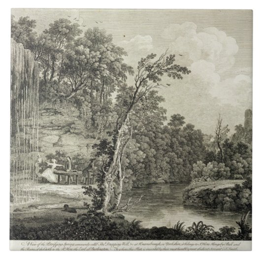 石化の春の眺めは一般に呼びました タイル (正面)