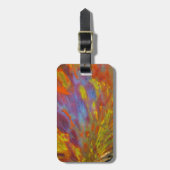 石化カラフル木材クローズアップ ラゲッジタグ (正面縦)