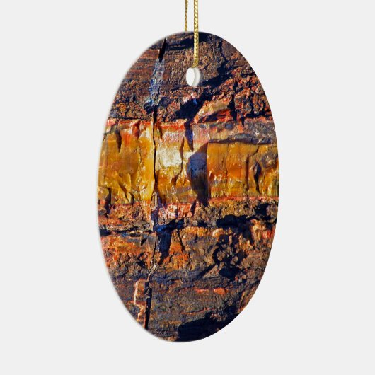 『石化ストライプの木材』コレクション セラミックオーナメント (右)