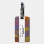 石化木材クローズアップ ラゲッジタグ (裏面縦)