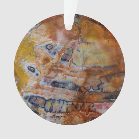 石化木材茶 オーナメント (正面)