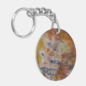 石化木材茶 キーホルダー (正面左)