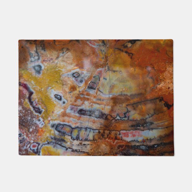 石化木材茶 ドアマット (正面)