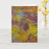 石化木材 カード (黄色い花)