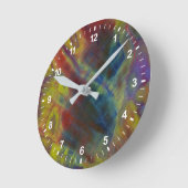 石化木材（垂直） ラウンド壁時計 (傾斜)