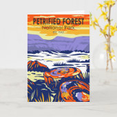 石化森林国立公園アリゾナヴィンテージ カード (黄色い花)