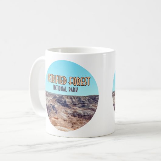 石化森林国立公園アリゾナヴィンテージ コーヒーマグカップ (正面左)