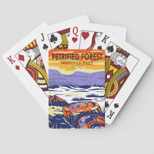 石化森林国立公園アリゾナヴィンテージ トランプ (裏面)