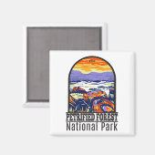 石化森林国立公園アリゾナヴィンテージ マグネット (正面/裏面)