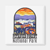 石化森林国立公園アリゾナヴィンテージ マグネット (正面)