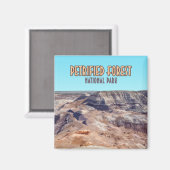 石化森林国立公園アリゾナヴィンテージ マグネット (正面/裏面)