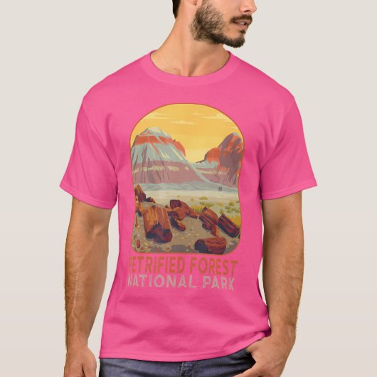 石化森林国立公園アリゾナ山碑 Tシャツ (正面)