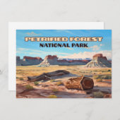 石化森林国立公園アリゾナ砂漠カード (正面/裏面)