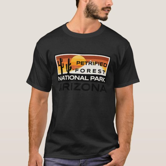石化森林国立公園アリゾナ自然ハイキング Tシャツ (正面)