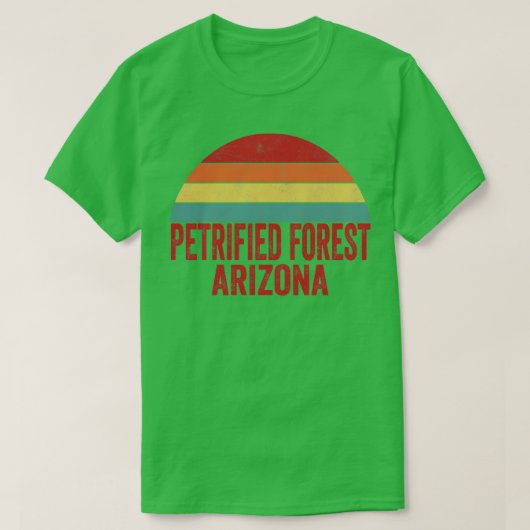 石化森林国立公園アリゾナ Tシャツ (デザイン正面)