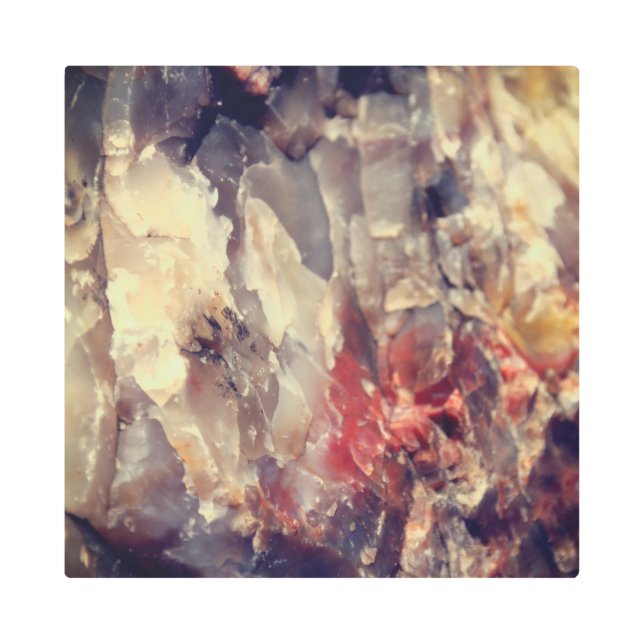 石化素晴らし木材の石英 メタルプリント (正面)