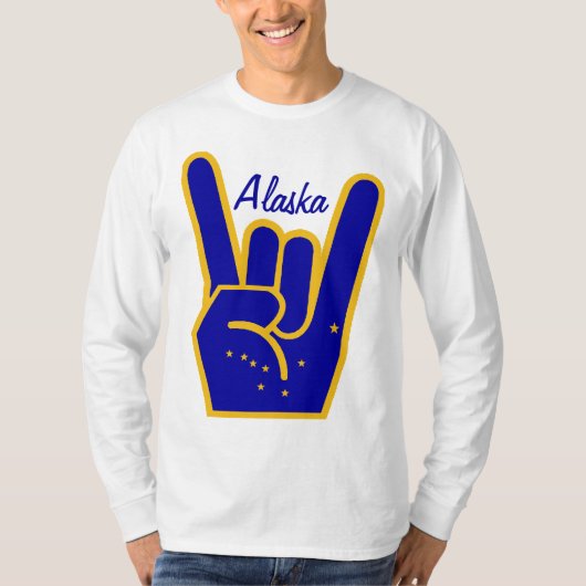 石及びロールアラスカ Tシャツ (正面)