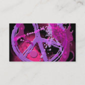 石及びロールレトロのピースサインのプロフィールカード 名刺 (裏面)