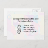 石器時代のフリントツール - シュレーディンガーの刃 ポストカード (正面/裏面)