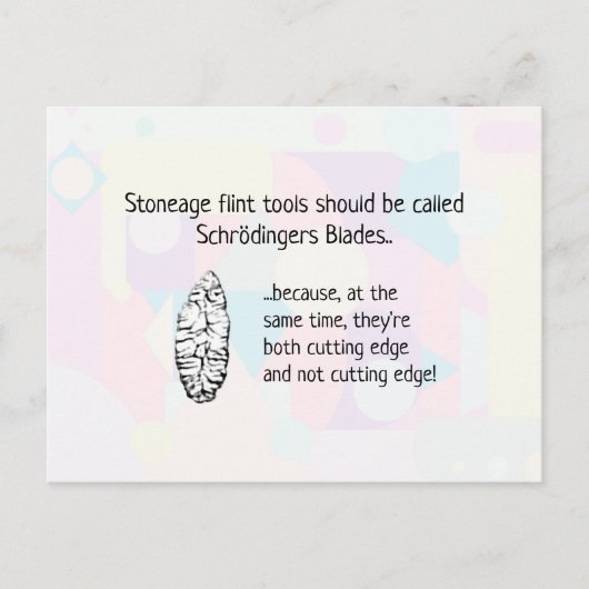 石器時代のフリントツール - シュレーディンガーの刃 ポストカード (正面)