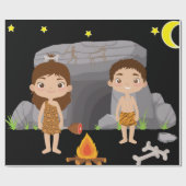 石器時代ラッピング紙 ラッピングペーパー (フラット)