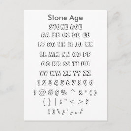 石器時代 – ザズレフォント見本板 ポストカード
