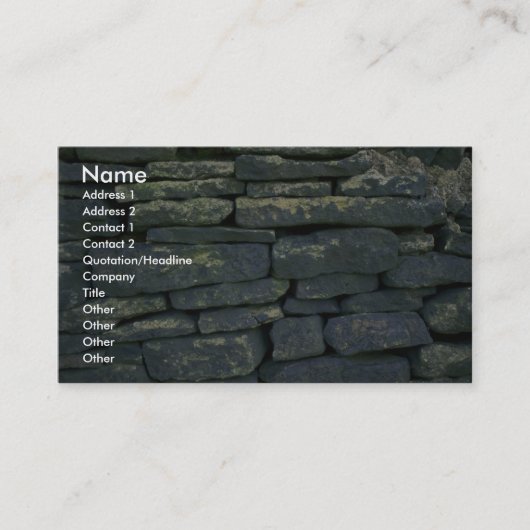 石垣の壁 名刺 (正面)