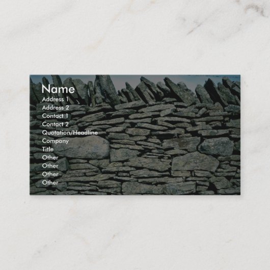 石垣の壁 名刺 (正面)