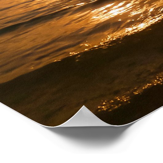 石垣の日没 ポスター (角)