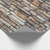 石垣レンガ壁 ラッピングペーパー (角)