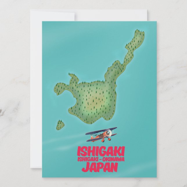 石垣沖縄日本地図 (正面)