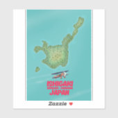 石垣沖縄県日本の地図 シール (シート)