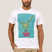 石垣沖縄県日本の地図 Tシャツ (正面)